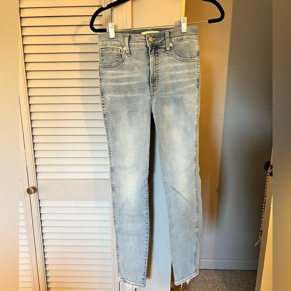 Madewell - NEW 10” High Rise Skinny Jeans Light Blue Wash - Size 26 - Picture 6 of 10